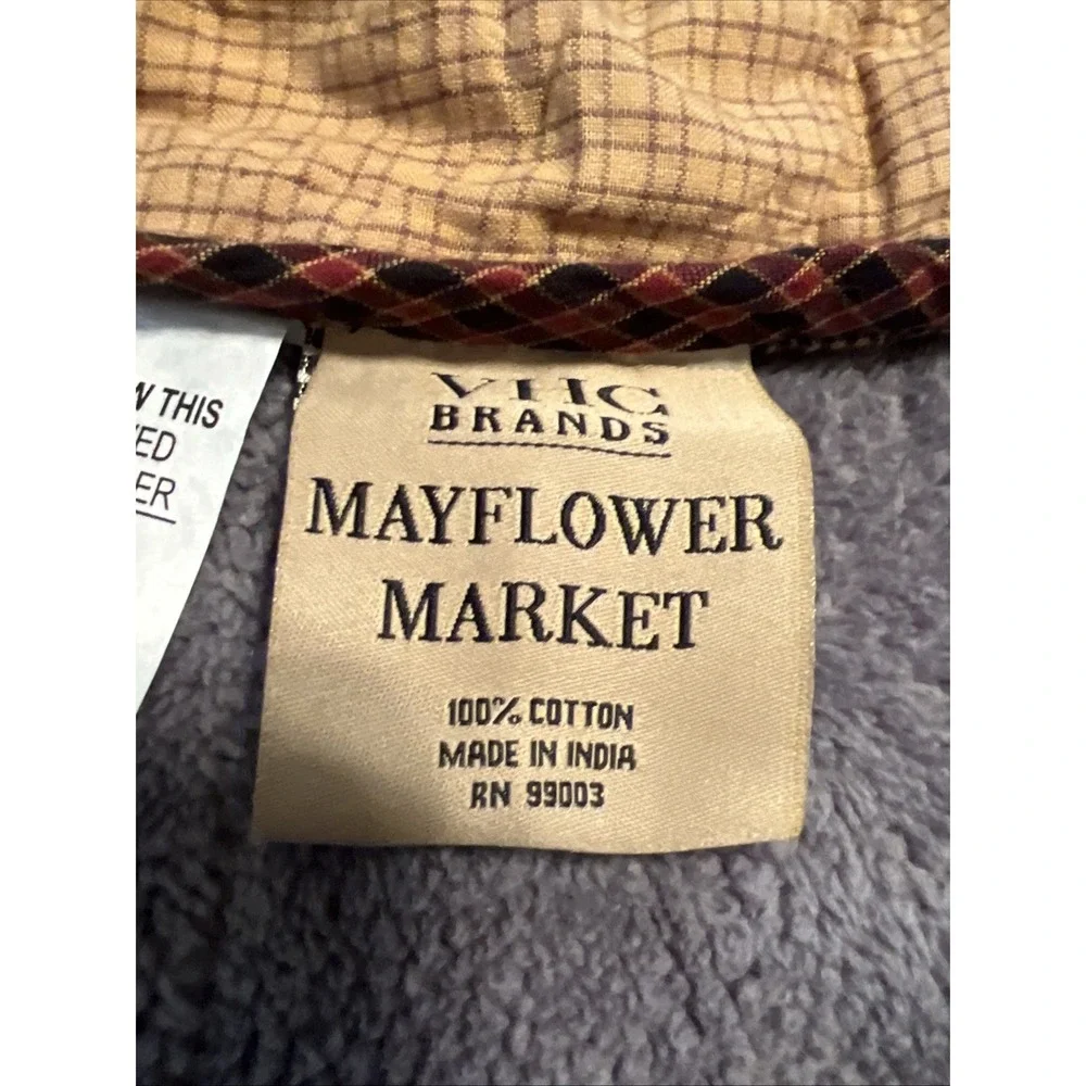 VHC Brands Heritage Farms Quilted Throw 50x60 Crow Star Primitive Country Wall